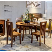 佐霖家具緬甸金絲柚木系列圓餐桌5008#、餐椅06#