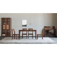 艾美儷家可可西里現(xiàn)代極簡(jiǎn)黑金檀木家具：餐桌KK5201#、餐椅KK3502#