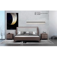 艾美儷家可可西里現(xiàn)代極簡(jiǎn)黑金檀木家具：大床KK1120#