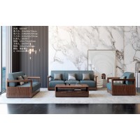 艾美儷家可可西里現(xiàn)代極簡(jiǎn)黑金檀木家具：沙發(fā)KK3103#、長(zhǎng)茶幾KK3301#、方茶幾KK3305#