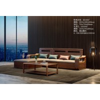 艾美儷家可可西里現(xiàn)代極簡(jiǎn)黑金檀木家具：轉(zhuǎn)角沙發(fā)KK3202#、長(zhǎng)茶幾KK3302#