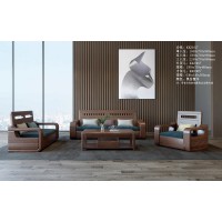 艾美儷家可可西里現(xiàn)代極簡(jiǎn)黑金檀木家具：沙發(fā)KK3102#、長(zhǎng)茶幾KK3302#、方茶幾KK3305#