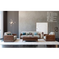 艾美儷家可可西里現(xiàn)代極簡(jiǎn)黑金檀木家具：沙發(fā)KK3101#、長(zhǎng)茶幾KK3308#、方茶幾KK3305#
