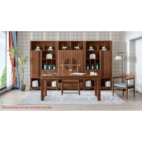 康優(yōu)寶輕奢新中式胡桃木家具：K6T362A B書(shū)柜、K6U20書(shū)桌
