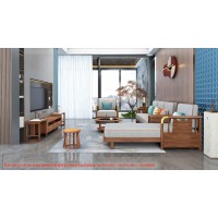 康優(yōu)寶輕奢新中式胡桃木家具：K6H180沙發(fā) 轉(zhuǎn)角+單位（D靠背直條前框厚墊）