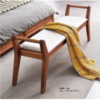 安德穩(wěn)南美胡桃木木蠟油原木家具：床尾凳A8#