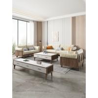匠者白蠟木系列家具：JD-616沙發(fā)胡桃色1+2+3