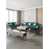 匠者白蠟木系列家具：JD-612沙發(fā)胡桃色1+2+3