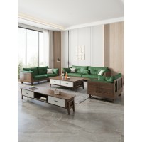 匠者白蠟木系列家具：JD-611沙發(fā)胡桃色1+2+3