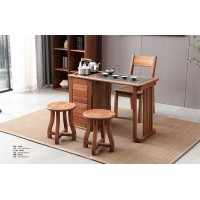 安德穩(wěn)南美胡桃木木蠟油原木家具：茶臺1019#