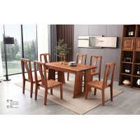 安德穩(wěn)南美胡桃木木蠟油原木家具：餐桌388#、餐椅683#