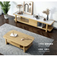 朗朝現(xiàn)代極簡(jiǎn)白蠟?zāi)綥2825#巖板電視柜、L283#長(zhǎng)茶幾