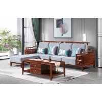 虔南世家天子系列南美黑檀新中式家具：Z137-3L#轉(zhuǎn)角沙發(fā)