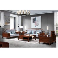 虔南世家天子系列南美黑檀新中式家具：Z137#沙發(fā)（1+2+3）